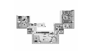 Apartment floor plan, 4 bedrooms in Waldorf Astoria Residences No. 11009